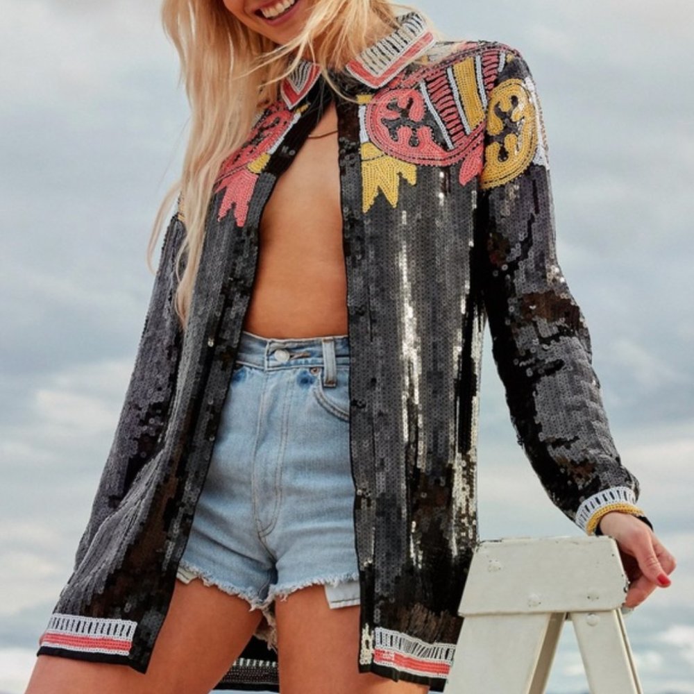 Nasty Gal Country Star Sequin Embellished Jacket